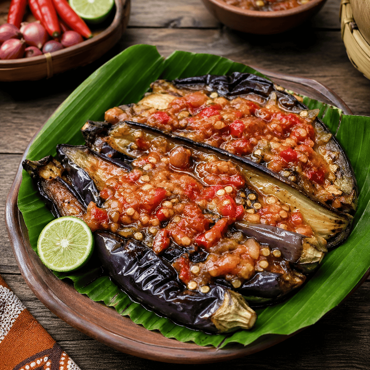 Terong Bakar Bumbu Plecing